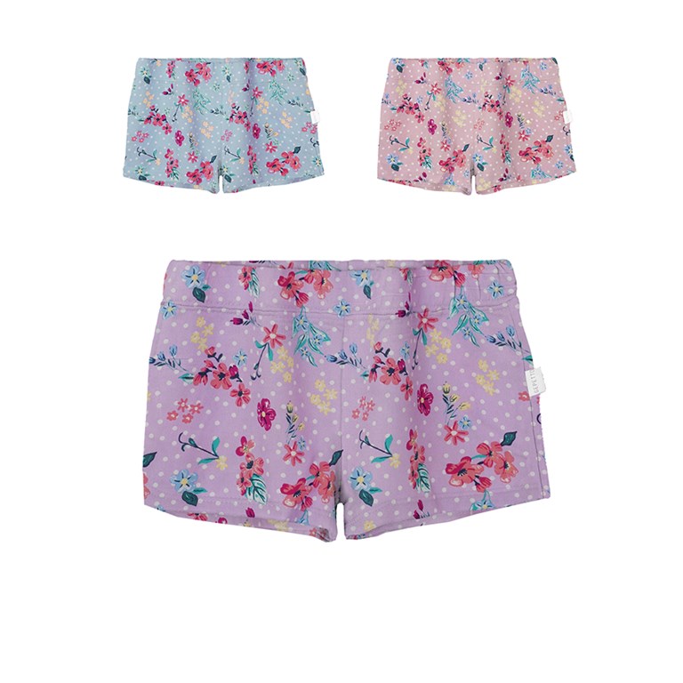 SHORT PARA BEBA ESTAMPADO FLORES EN FIBRANA GEPETTO