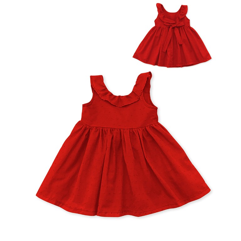 VESTIDO PARA BEBA PLUMETI LISO PILIM