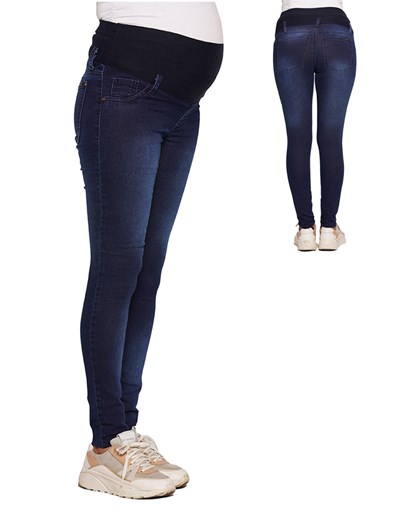 PANTALON DE JEAN SUPER ELASTIZADO Y SATINADO PARA FUTURA MAMA CON FAJA ALTA QUE SERA