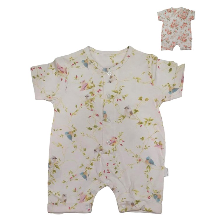 Jardinero tela algodon estampada de bebe. pilim