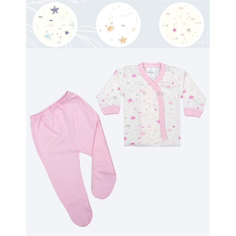 Conjunto: Batita + Medio osito color. Gamise