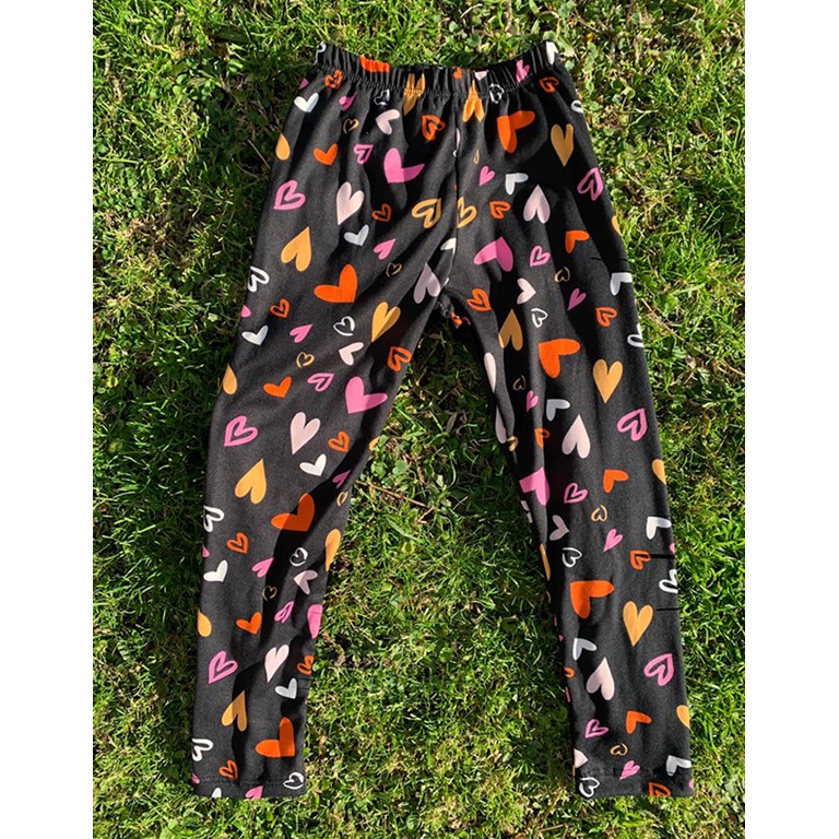 CALZA BEBA MODAL ESTAMPADA CORAZONES LABENDEL