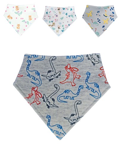BABERO BANDANA ESTAMPADO DINOLANDIA MIBES