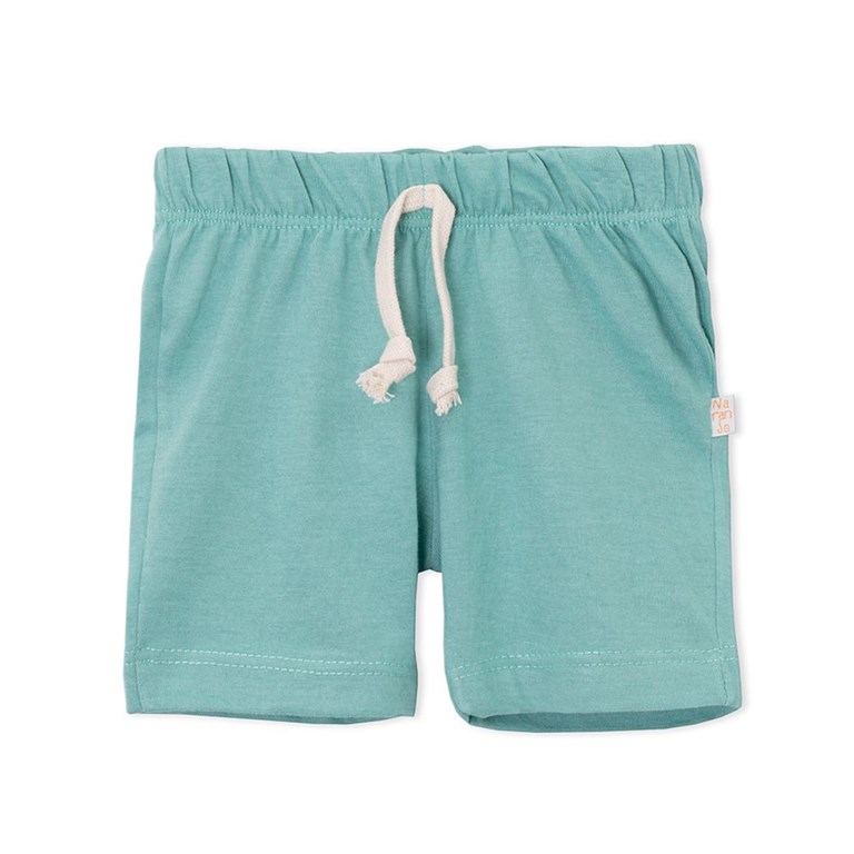 SHORT JERSEY LISO PARA BEBES CON CORDON  NARANJO