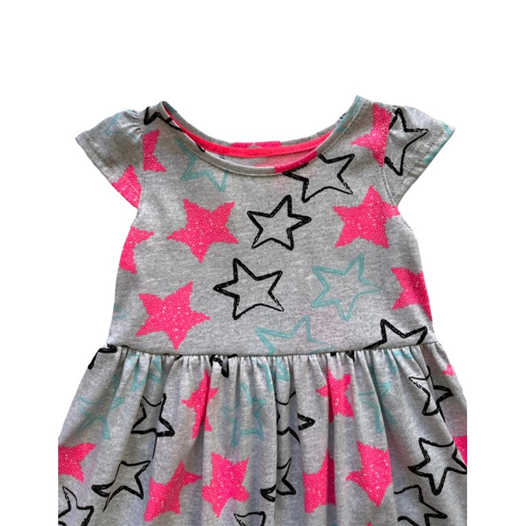 VESTIDO PARA NENA ALGODON ESTAMPADO ESTRELLAS PONINOS