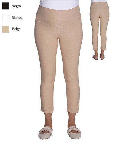PANTALON CAPRI EN BENGALINA CON FAJA COLOR PARA EMBARAZADAS QUE SERA