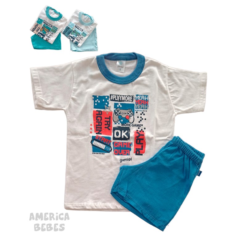 CONJUNTO NIÑO ESTAMPADO PLAY. COLORES SURTIDOS. GAMISE