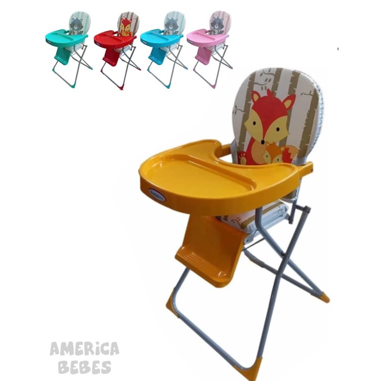 SILLA CON BANDEJA REBATIBLE ECONOMICA. SE VENDEN DE A 2 UNIDADES COLORES SURTIDAS. BABY AND CO