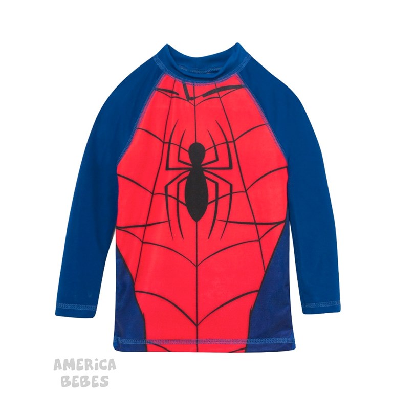 REMERA MANGA LARGA UV50+ SPIDERMAN DISNEY