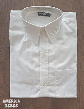 Camisa M/L COLEGIAL BLANCA. WACKY.