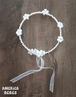 Corona c/flores y strass.