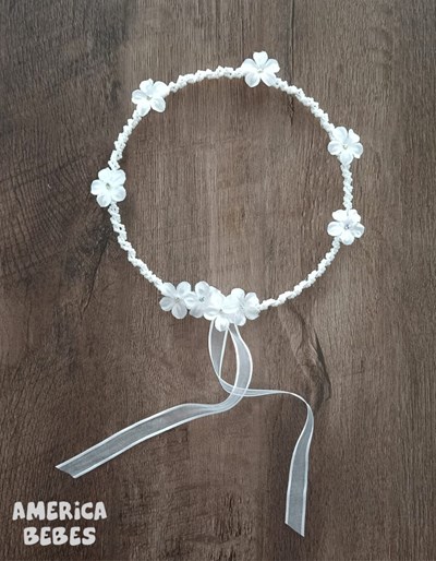 Corona c/flores y strass.