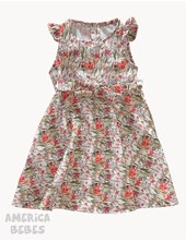 VESTIDO PARA NENA CON BRETEL ESTAMPADO FLORES TYG