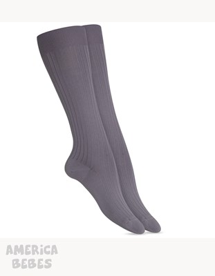 A15000 Media Colegial Gris Strech. Stylo.