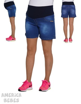 SHORT DE JEAN PARA FUTURA MAMA CON FAJA ALTA QUE SERA