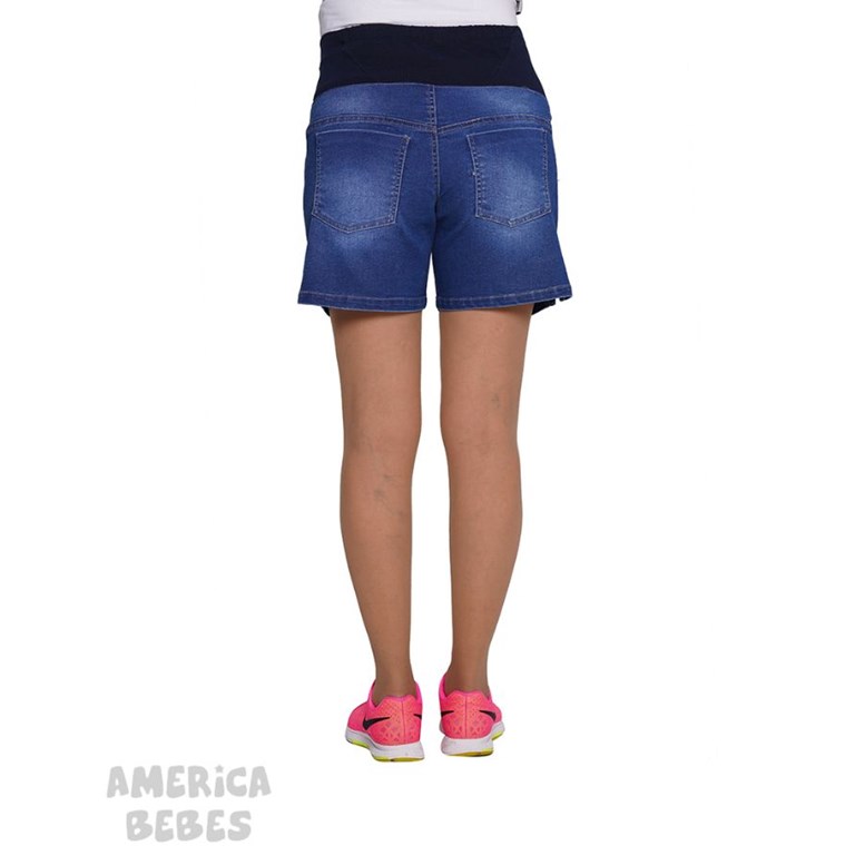 SHORT DE JEAN PARA FUTURA MAMA CON FAJA ALTA QUE SERA