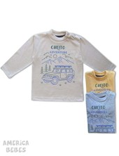 REMERA BEBE MANGA LARGA CAMIONETA ADVENTURE BABY CHEITO