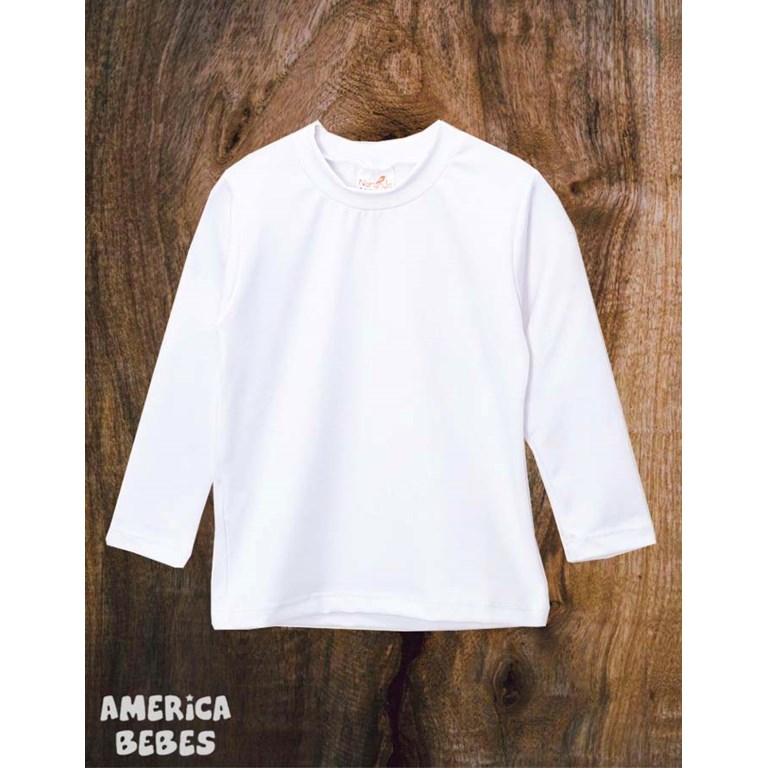 CAMISETA TERMICA BLANCA UNISEX  NARANJO